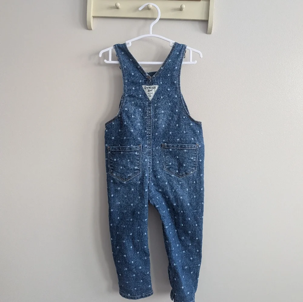 OshKosh B'gosh Polkadot Denim Overalls